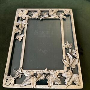 Vintage 1991 Seagull Pewter Leaf Frame